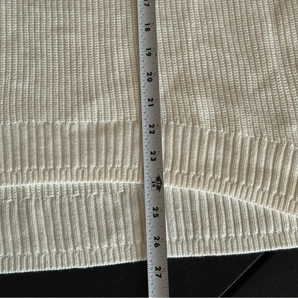 J Crew Ribbed Turtleneck Sweater‎ Womens XS Relaxed Ivory Knit Pullover BB427